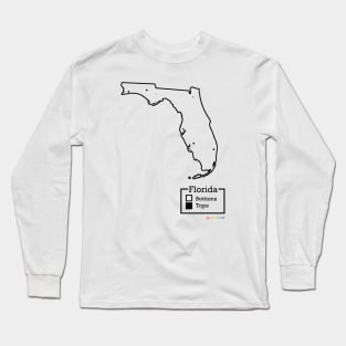 Florida Bottoms / Tops Map Long Sleeve T-Shirt